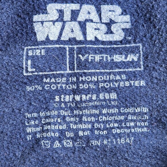 Star Wars Size L Mens Hoodie Fifth Sun In A Galaxy Far Far Away Black - Picture 3 of 11